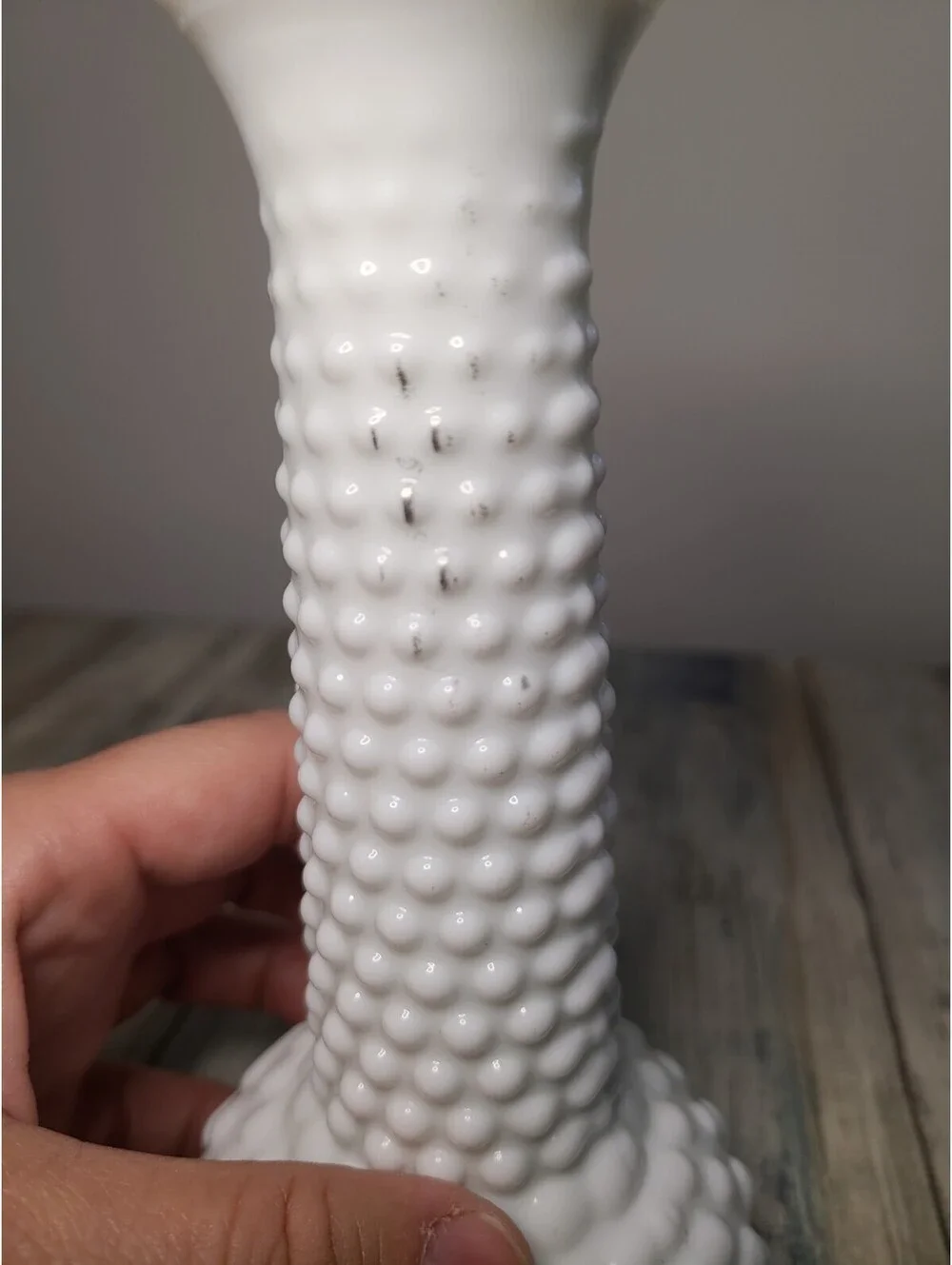 Vintage EO Brody Decorative Hobnail Bud Vase 8